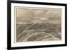 Providence, Rhode Island - Panoramic Map-Lantern Press-Framed Art Print