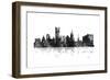 Providence Rhode Island Skyline BG 1-Marlene Watson-Framed Giclee Print