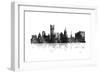 Providence Rhode Island Skyline BG 1-Marlene Watson-Framed Giclee Print