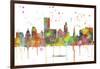 Providence Rhode Island Skyline MCLR 1-Marlene Watson-Framed Giclee Print