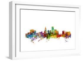 Providence Rhode Island Skyline-Michael Tompsett-Framed Art Print