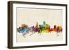 Providence Rhode Island Skyline-Michael Tompsett-Framed Art Print