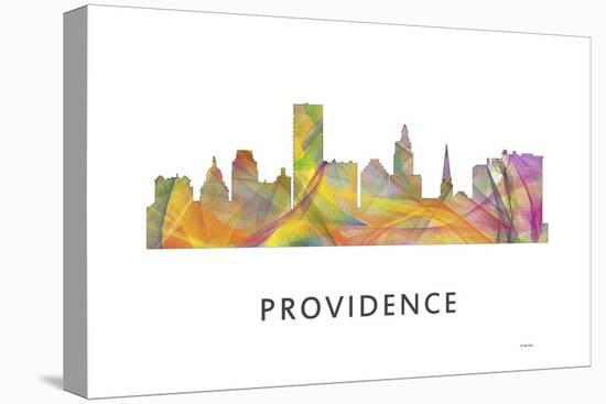 Providence Rhode Island Skyline-Marlene Watson-Stretched Canvas