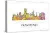 Providence Rhode Island Skyline-Marlene Watson-Stretched Canvas