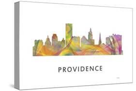 Providence Rhode Island Skyline-Marlene Watson-Stretched Canvas