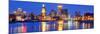 Providence, Rhode Island, USA Panorama from across the Providence River.-SeanPavonePhoto-Mounted Photographic Print