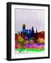 Providence Watercolor Skyline-NaxArt-Framed Art Print