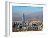 Providencia with Gran Torre Santiago seen from the Metropolitan Park, Santiago, Chile, South Americ-Karol Kozlowski-Framed Photographic Print