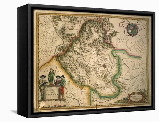 Province of Vicenza from Theatrum Civitatum Et Admirandorum Italiae-Joan Blaeu-Framed Stretched Canvas