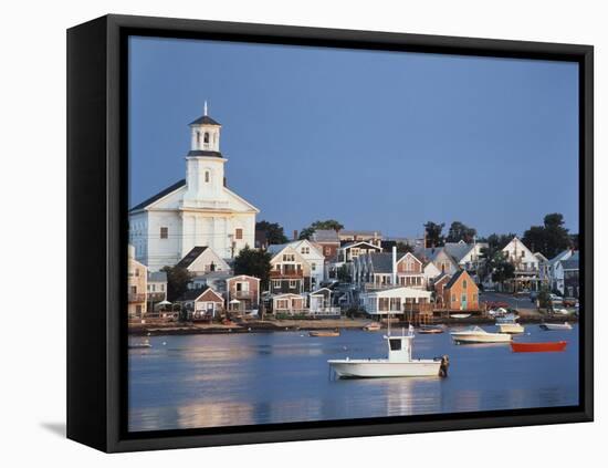 Provincetown Harbor and Town, Cape, Cod, Massachusetts, USA-Walter Bibikow-Framed Stretched Canvas