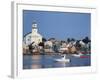 Provincetown Harbor and Town, Cape, Cod, Massachusetts, USA-Walter Bibikow-Framed Photographic Print