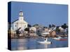 Provincetown Harbor and Town, Cape, Cod, Massachusetts, USA-Walter Bibikow-Stretched Canvas