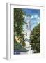 Provincetown, MA - Universalist Church, Sir Christopher Wren Tower View-Lantern Press-Framed Art Print