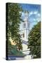 Provincetown, MA - Universalist Church, Sir Christopher Wren Tower View-Lantern Press-Stretched Canvas