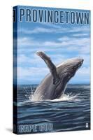 Provincetown, Massachusetts - Humback Whale-Lantern Press-Stretched Canvas