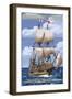 Provincetown, Massachusetts - Mayflower II-Lantern Press-Framed Art Print