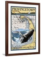 Provincetown, Massachusetts - Nautical Chart-Lantern Press-Framed Art Print