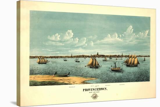 Provincetown, Massachusetts - Panoramic Map-Lantern Press-Stretched Canvas