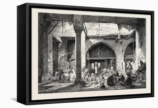 Provincial Coffee-House, Egypt, 1879-null-Framed Stretched Canvas