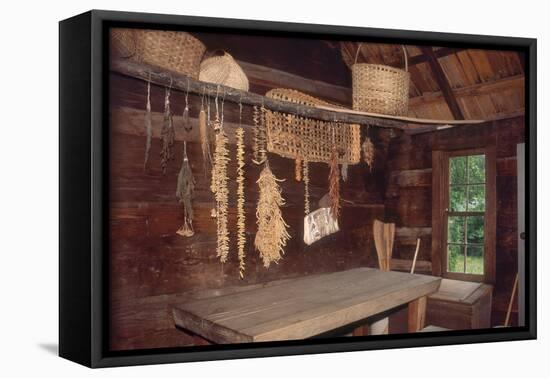 Provisions Drying at Restored Farmstead, Great Smoky Mountains National Park, North Carolina-null-Framed Stretched Canvas