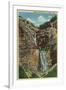 Provo Canyon, Utah, View of Bridal Veil Falls-Lantern Press-Framed Art Print