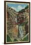 Provo Canyon, Utah, View of Bridal Veil Falls-Lantern Press-Framed Art Print