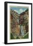 Provo Canyon, Utah, View of Bridal Veil Falls-Lantern Press-Framed Art Print