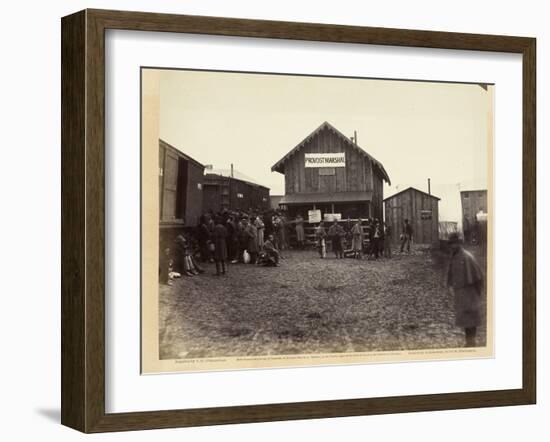Provost Marshal's Office, Aquia Creek, February 1863-Timothy O'Sullivan-Framed Photographic Print