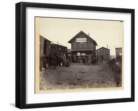 Provost Marshal's Office, Aquia Creek, February 1863-Timothy O'Sullivan-Framed Photographic Print