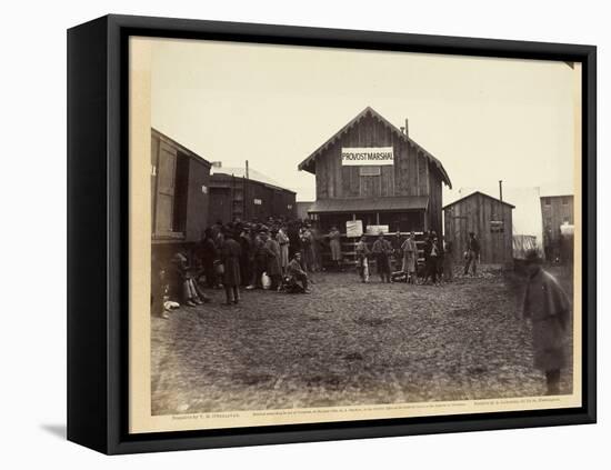 Provost Marshal's Office, Aquia Creek, February 1863-Timothy O'Sullivan-Framed Stretched Canvas