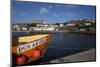 Prow of the Cape Clear Ferry in the Harbour and Behind, Dún Na Sead Castle, Built in 1215-null-Mounted Photographic Print