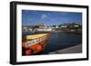 Prow of the Cape Clear Ferry in the Harbour and Behind, Dún Na Sead Castle, Built in 1215-null-Framed Photographic Print