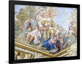 Prudence, Detail of Cycle of Frescoes in Hall of Mirrors-Luca Giordano-Framed Giclee Print