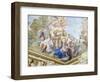 Prudence, Detail of Cycle of Frescoes in Hall of Mirrors-Luca Giordano-Framed Giclee Print