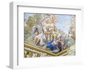 Prudence, Detail of Cycle of Frescoes in Hall of Mirrors-Luca Giordano-Framed Giclee Print