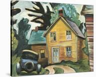 Farmhouse and Car-Prudence Heward-Stretched Canvas