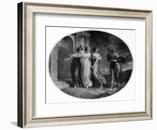 Prudence, Piety, Charity and Discretion inviting Christian into the Palace Beautiful', 1789-Thomas Stothard-Framed Giclee Print