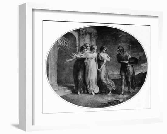 Prudence, Piety, Charity and Discretion inviting Christian into the Palace Beautiful', 1789-Thomas Stothard-Framed Giclee Print