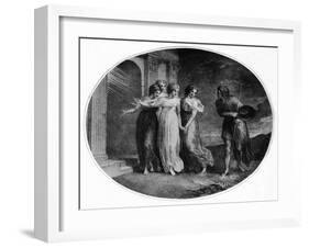 Prudence, Piety, Charity and Discretion inviting Christian into the Palace Beautiful', 1789-Thomas Stothard-Framed Giclee Print
