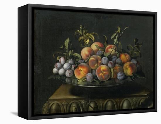Prunes et peches sur un plat-Prunes and peaches on a plate, R. F. 1951-21.-Pierre Dupuis-Framed Stretched Canvas