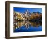 Prusik Peak and Temple Ridge, Reflected in Sprite Lake, Enchantment Lakes-Jamie & Judy Wild-Framed Photographic Print