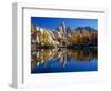 Prusik Peak and Temple Ridge, Reflected in Sprite Lake, Enchantment Lakes-Jamie & Judy Wild-Framed Photographic Print