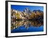 Prusik Peak and Temple Ridge, Reflected in Sprite Lake, Enchantment Lakes-Jamie & Judy Wild-Framed Photographic Print