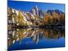 Prusik Peak and Temple Ridge, Reflected in Sprite Lake, Enchantment Lakes-Jamie & Judy Wild-Mounted Photographic Print