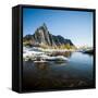 Prusik Peak in the Alpine Lakes Wilderness Area, Washington-Steven Gnam-Framed Stretched Canvas