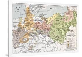 Prussia Historical Development Map-marzolino-Framed Art Print