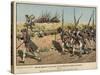 Prussian Musketeers and Grenadiers on the March from Mahren to Kustrin-Carl Rochling-Stretched Canvas