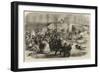 Prussian Shells Falling Inside Paris, Scene Near Mont Parnasse Cemetery-null-Framed Giclee Print