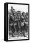 Prussian Soldiers on the March, Franco-Prussian War, September 1870-null-Framed Stretched Canvas