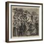 Prussian Soldiers Passing Through Berlin for the Front-null-Framed Giclee Print